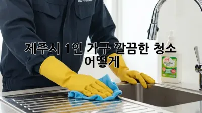 제주시 1인 가구, 깔끔한 청소 어떻게?