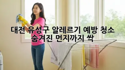 대전 유성구 알레르기 예방 청소 ✨ 숨겨진 먼지까지 싹!